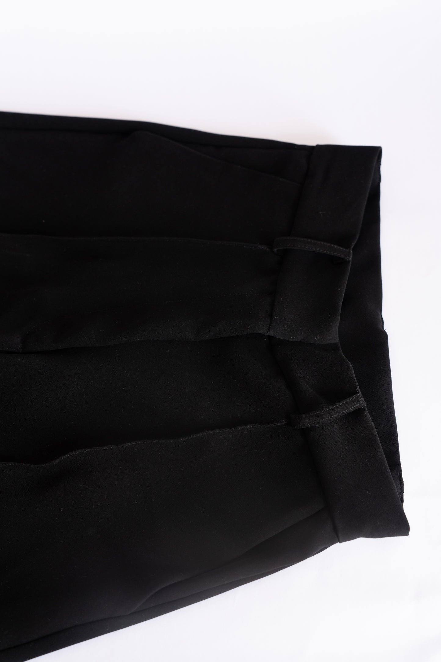 Tailored Straight Fit Trousers - Black