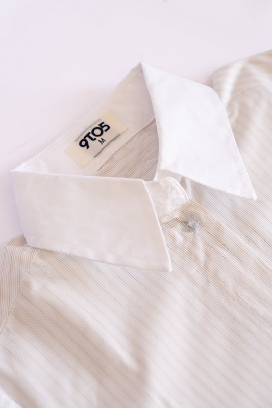 Contrast stripe tailored shirt - Golden Plum