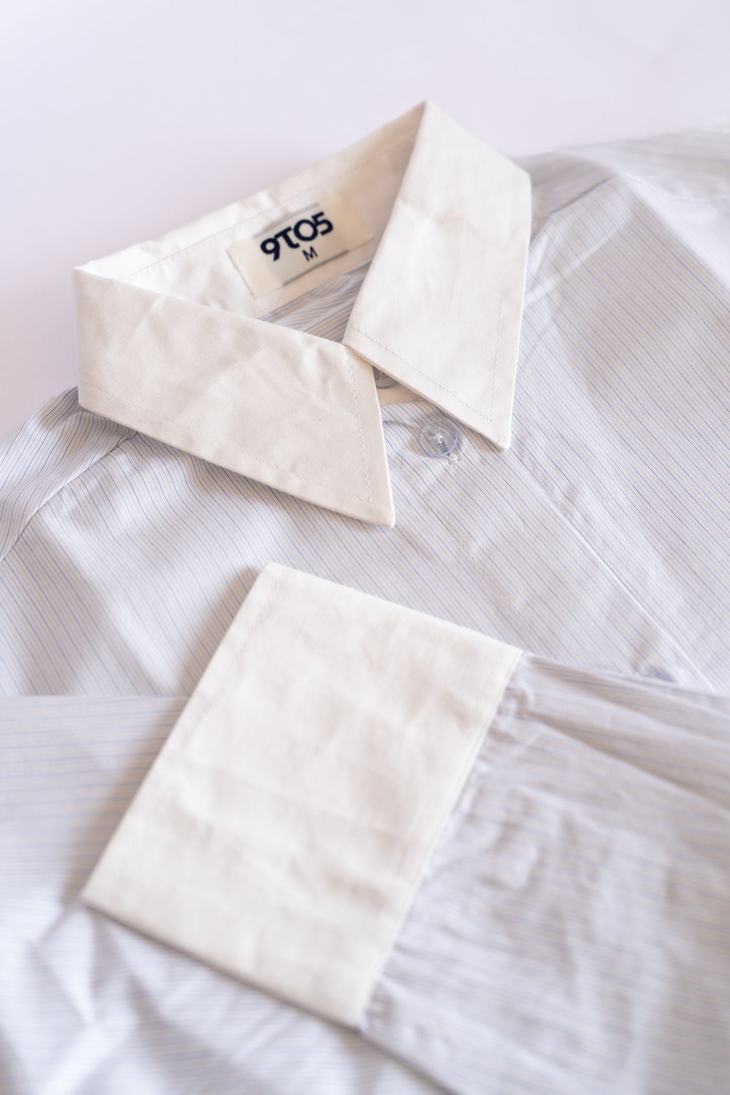 Contrast stripe tailored shirt - Indigo Walnut