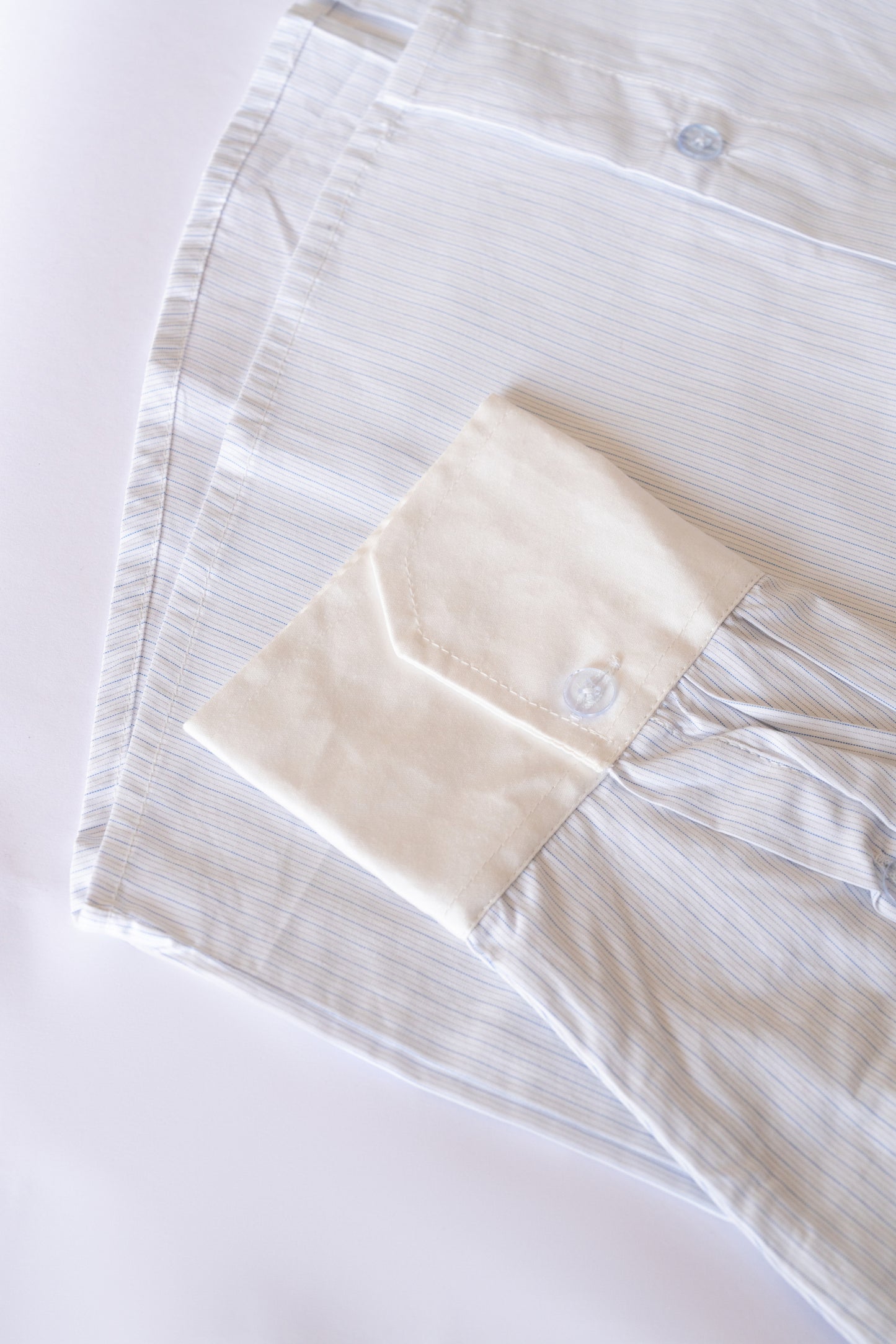 Contrast stripe tailored shirt - Indigo Walnut