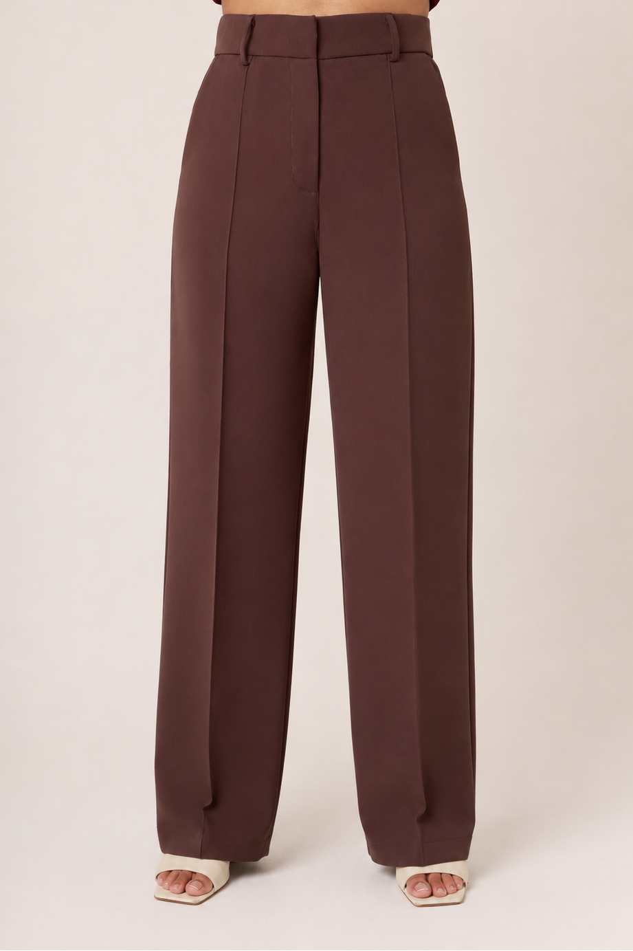 Tailored Straight Fit Trousers - Black