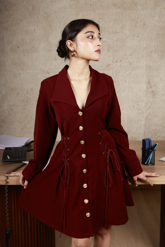Merlot Blazer Dress