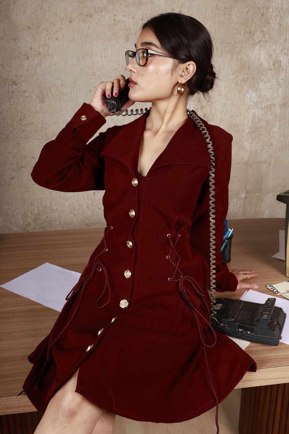 Merlot Blazer Dress